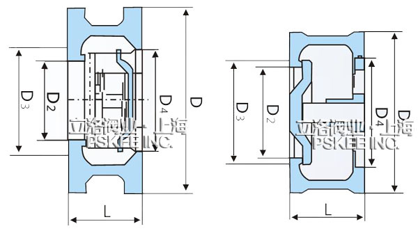 对夹式止回阀结构图