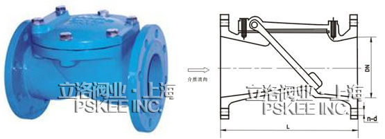 HC44X橡胶瓣止回阀结构图