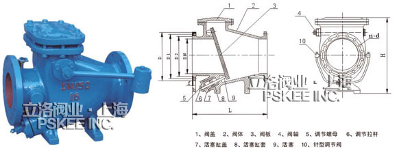 微阻缓闭止回阀结构图