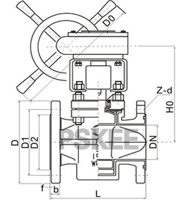 衬氟旋塞阀尺寸图2