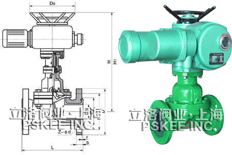 电动衬氟隔膜阀尺寸图