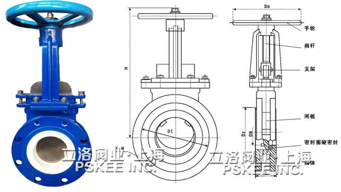 陶瓷刀型闸阀结构图