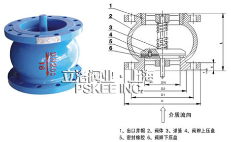 消声止回阀结构图