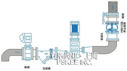 消声止回阀安装示意图