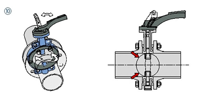 蝶阀安装示意图9