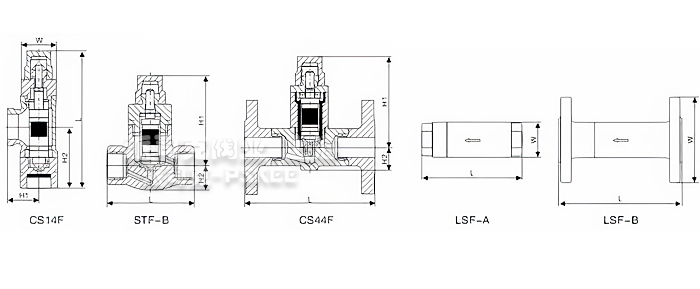 热静力膨胀式蒸汽疏水阀尺寸图